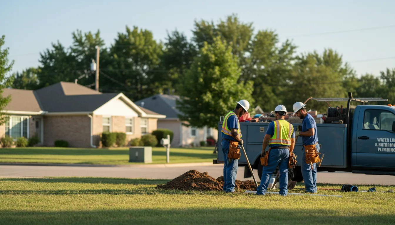 Residential water line and bathroom plumbing service in Dallas, GA